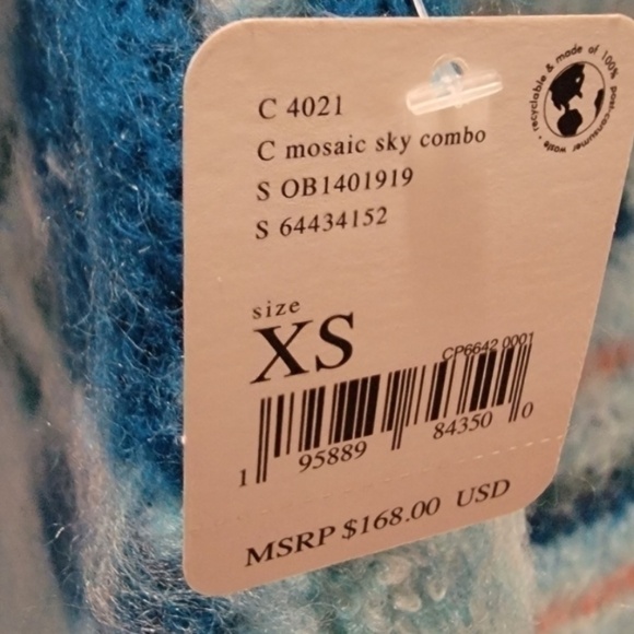 Free People Lily Sweater in Mosaic Sky Combo sz XS NWT $168R NWT - Picture 8 of 8